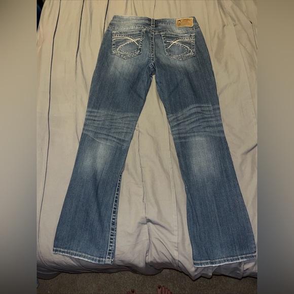 Silver Jeans Women's Flare Blue Denim - Picture 5 of 7